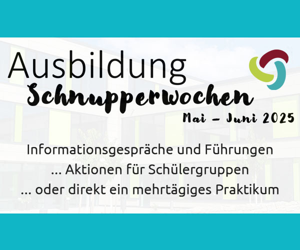 Plakat Ausbildung Schnupperwochen